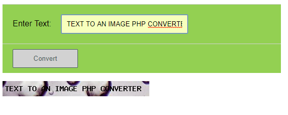 Text to an image PHP converter 